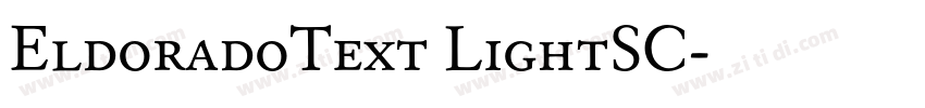 EldoradoText LightSC字体转换